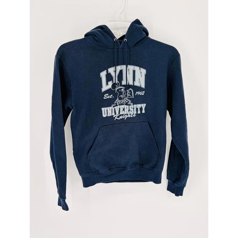 Lynn University knights Fleece Hoodie Regular S Navy Blue Cotton Blend